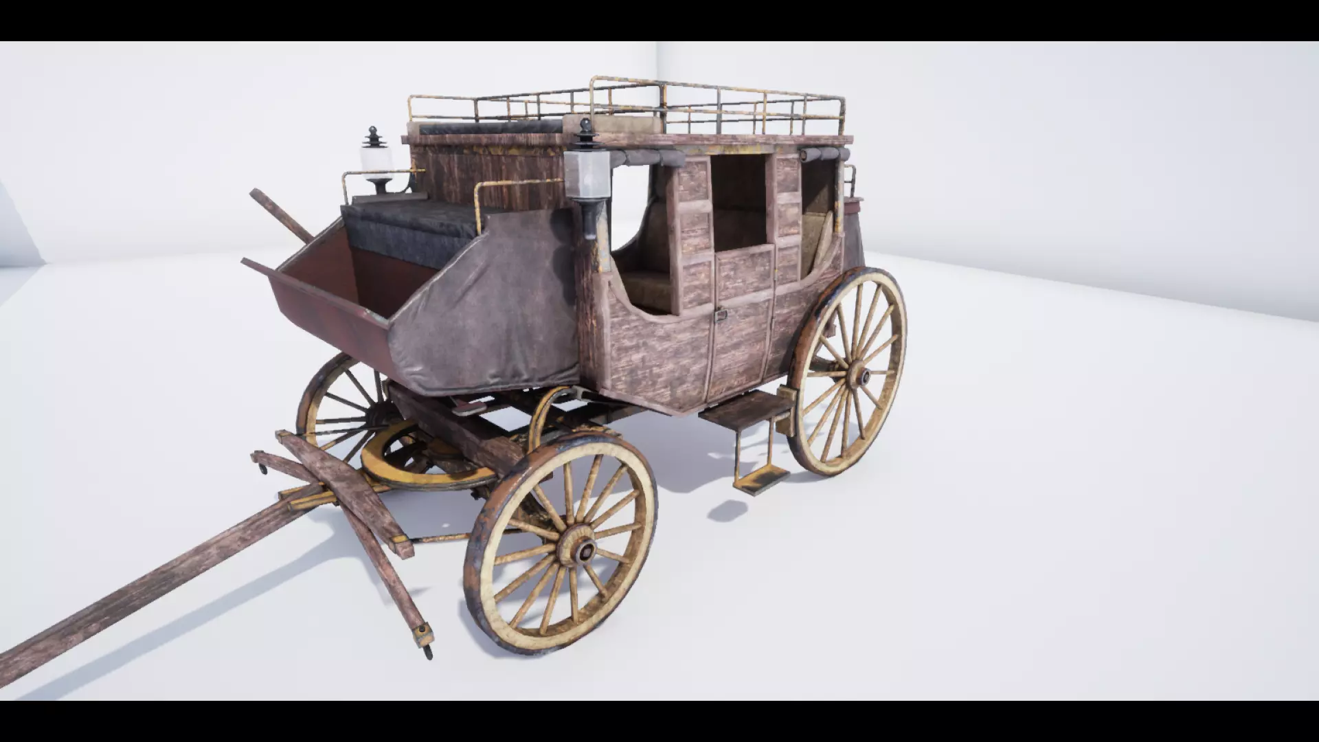 The Carriage 2  Low-poly 3D model_0