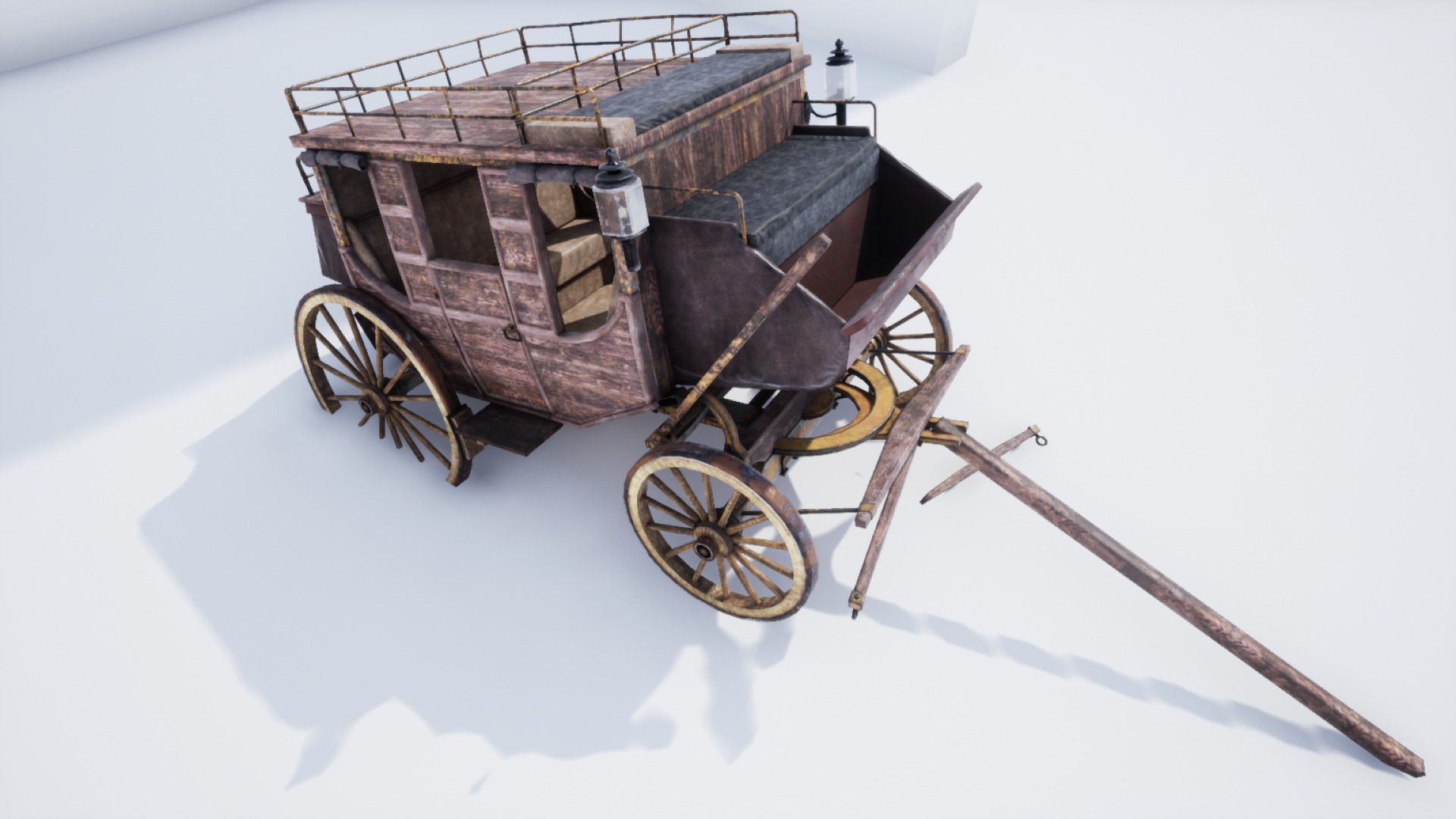 The Carriage 2  Low-poly 3D model_8