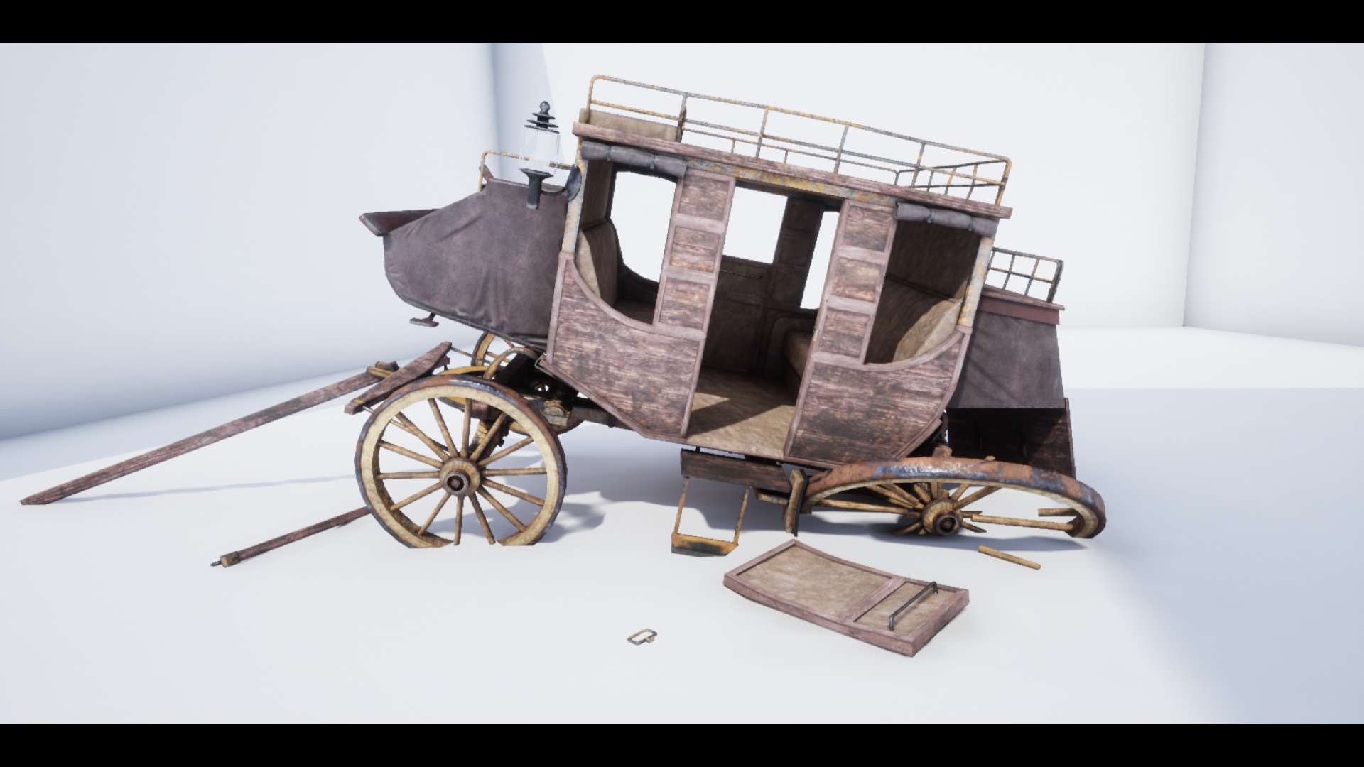 The Carriage 2  Low-poly 3D model_6