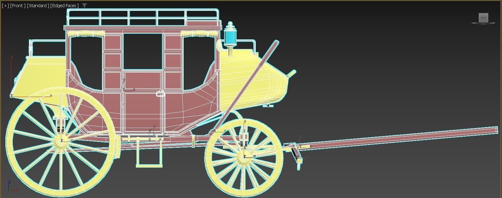 The Carriage 2  Low-poly 3D model_11