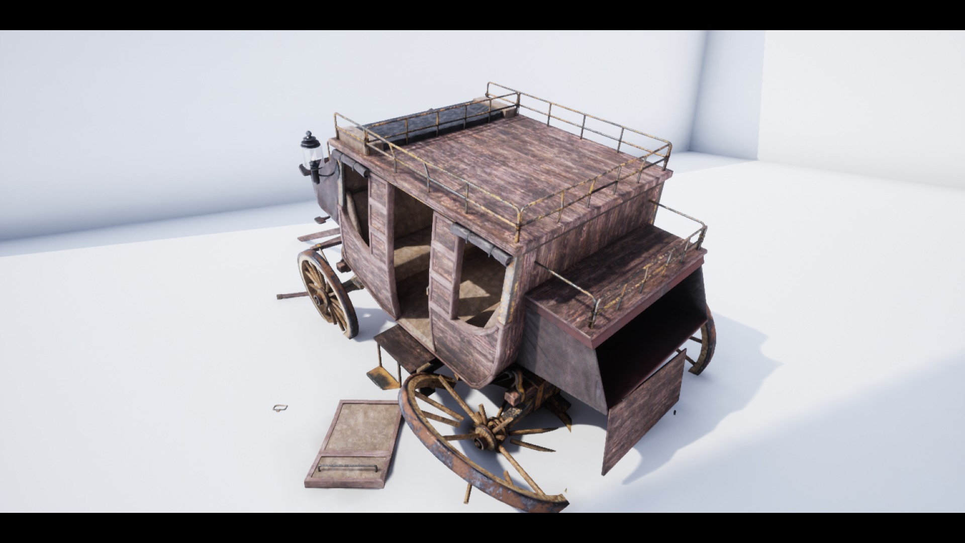 The Carriage 2  Low-poly 3D model_7