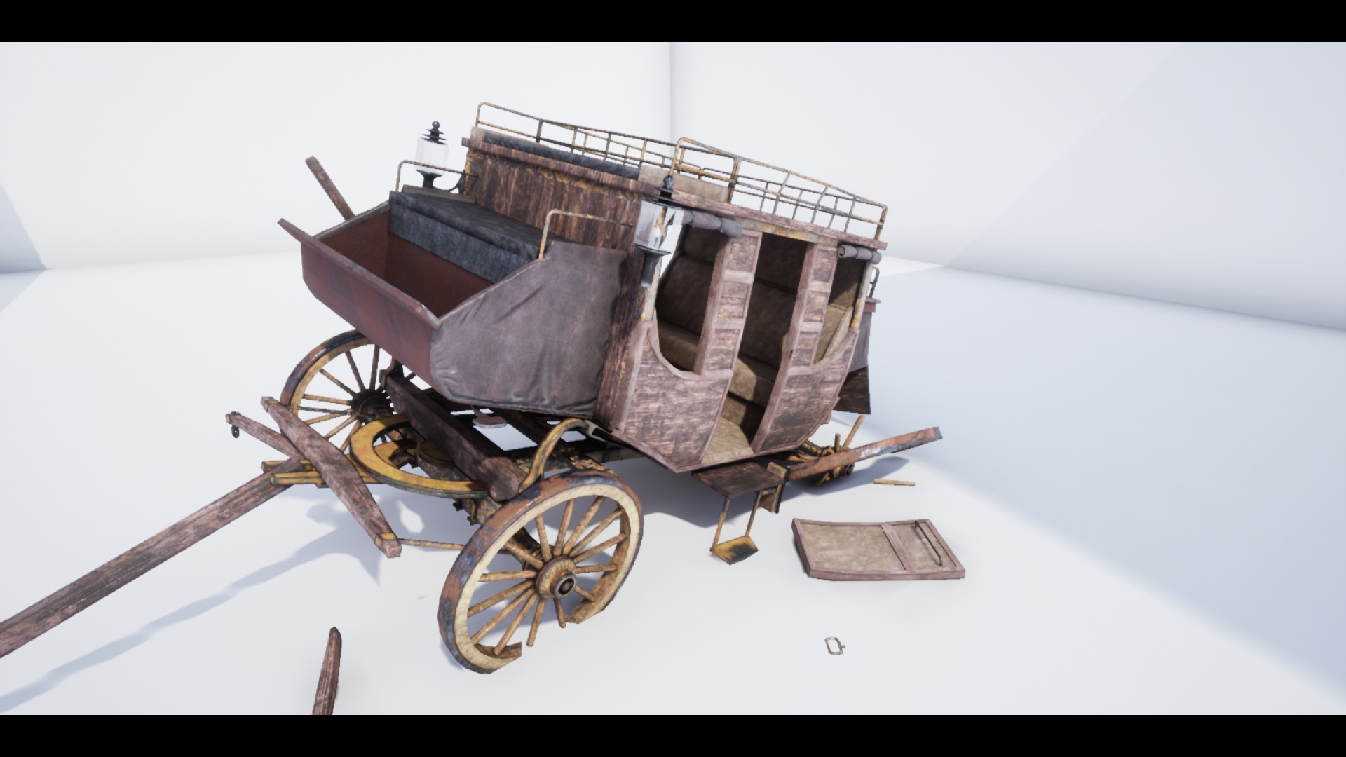 The Carriage 2  Low-poly 3D model_5