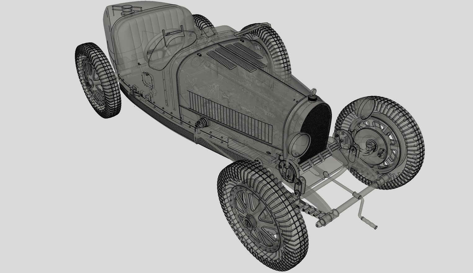 Bugatti Type 35A Printable 3D print model_21