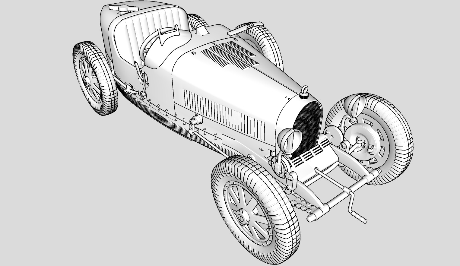 Bugatti Type 35A Printable 3D print model_25