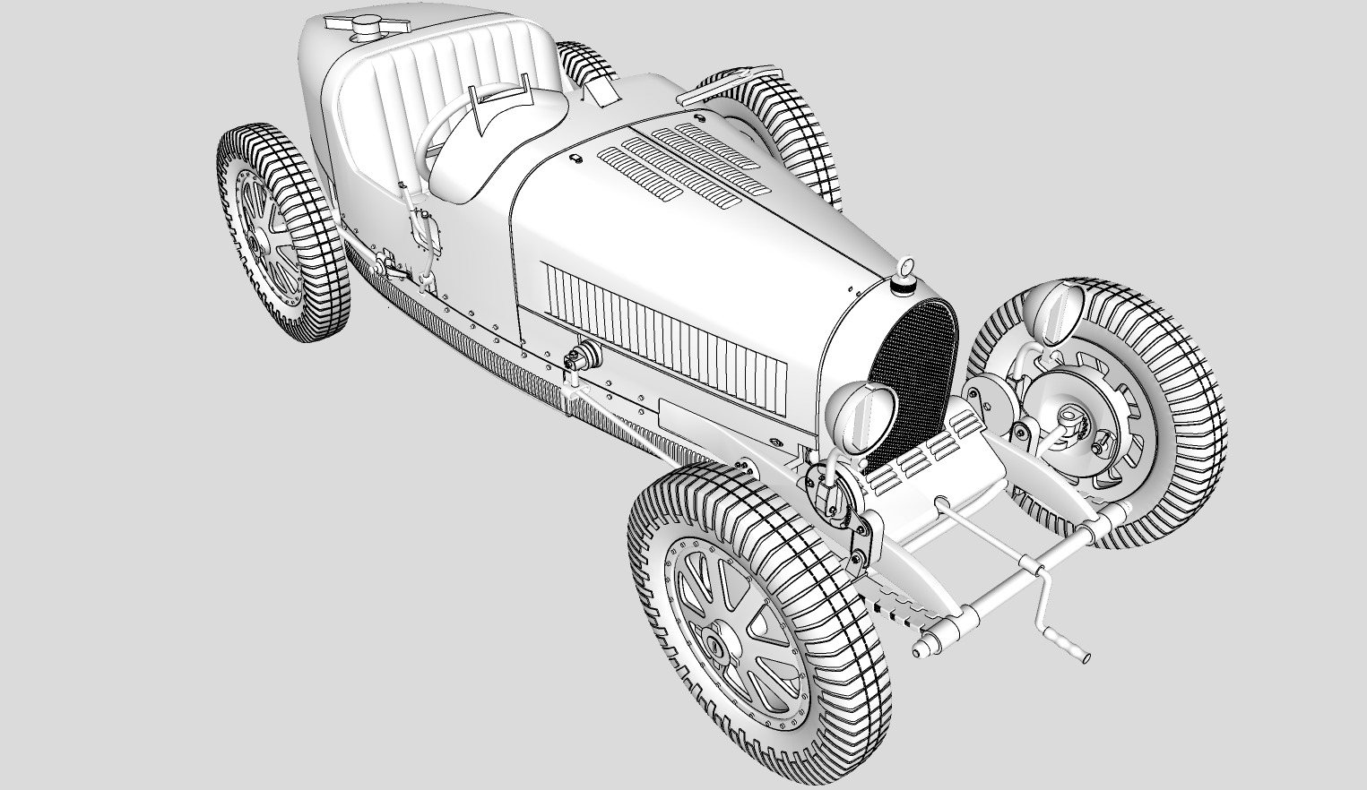 Bugatti Type 35A Printable 3D print model_22