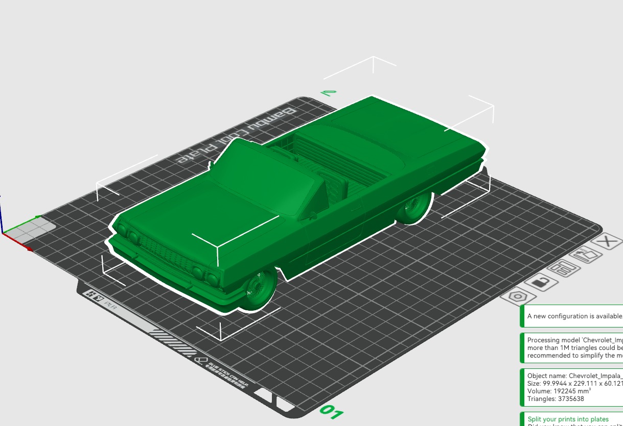 Chevrolet Impala 1963 Convertible 2-Door open top 3D Print Model 3D print model_53