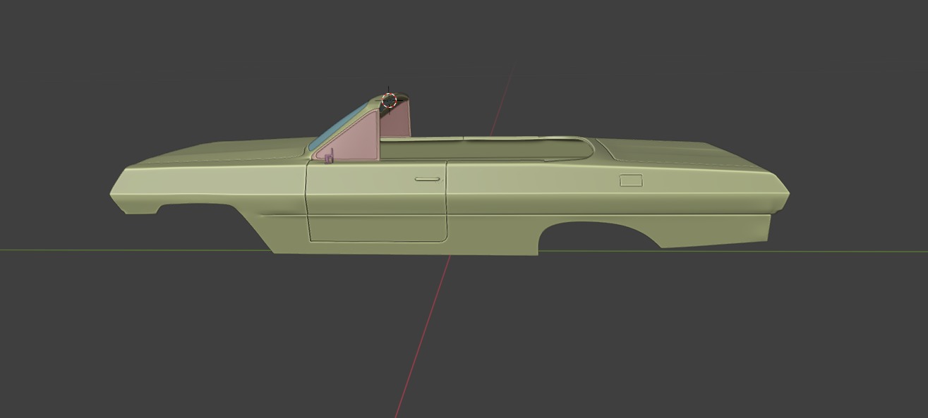 Chevrolet Impala 1963 Convertible 2-Door open top 3D Print Model 3D print model_33