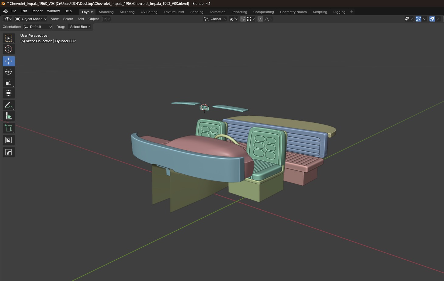 Chevrolet Impala 1963 Convertible 2-Door open top 3D Print Model 3D print model_21