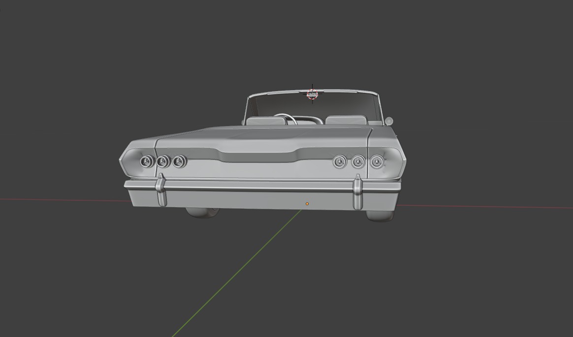 Chevrolet Impala 1963 Convertible 2-Door open top 3D Print Model 3D print model_44