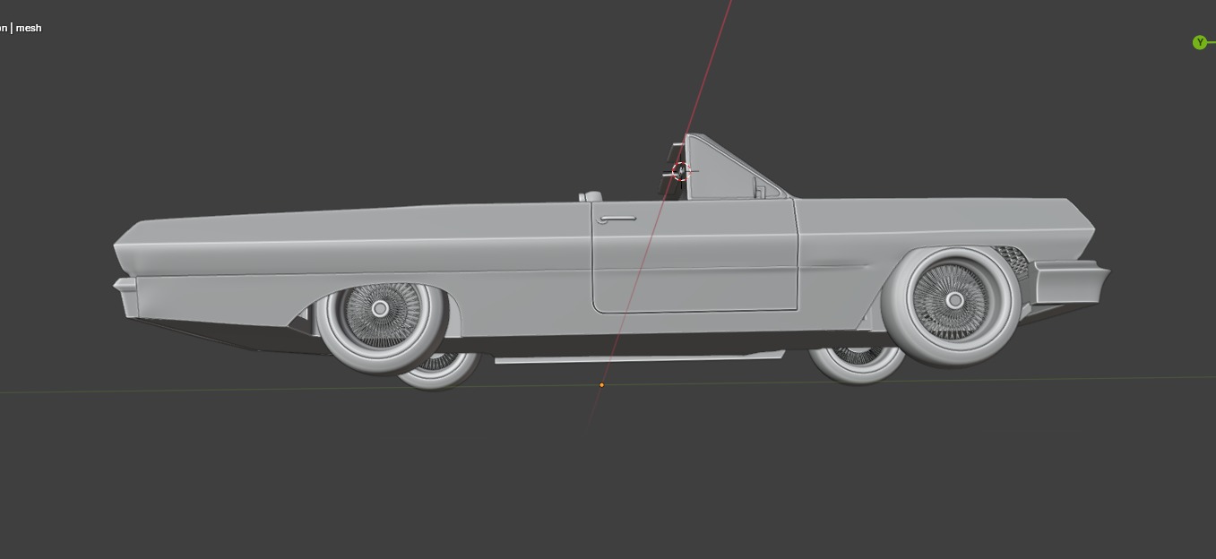 Chevrolet Impala 1963 Convertible 2-Door open top 3D Print Model 3D print model_42