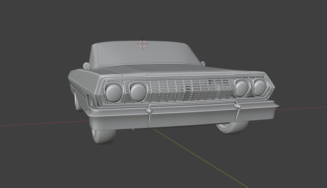 Chevrolet Impala 1963 Convertible 2-Door open top 3D Print Model 3D print model_43