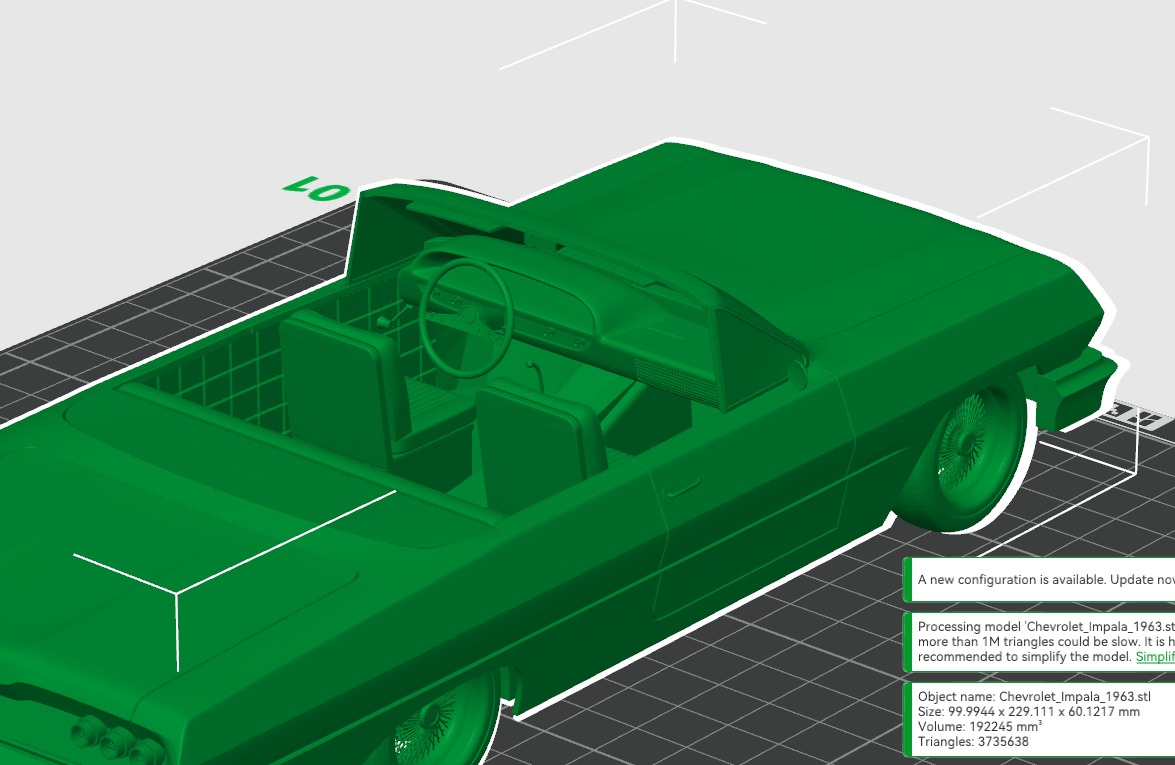 Chevrolet Impala 1963 Convertible 2-Door open top 3D Print Model 3D print model_57