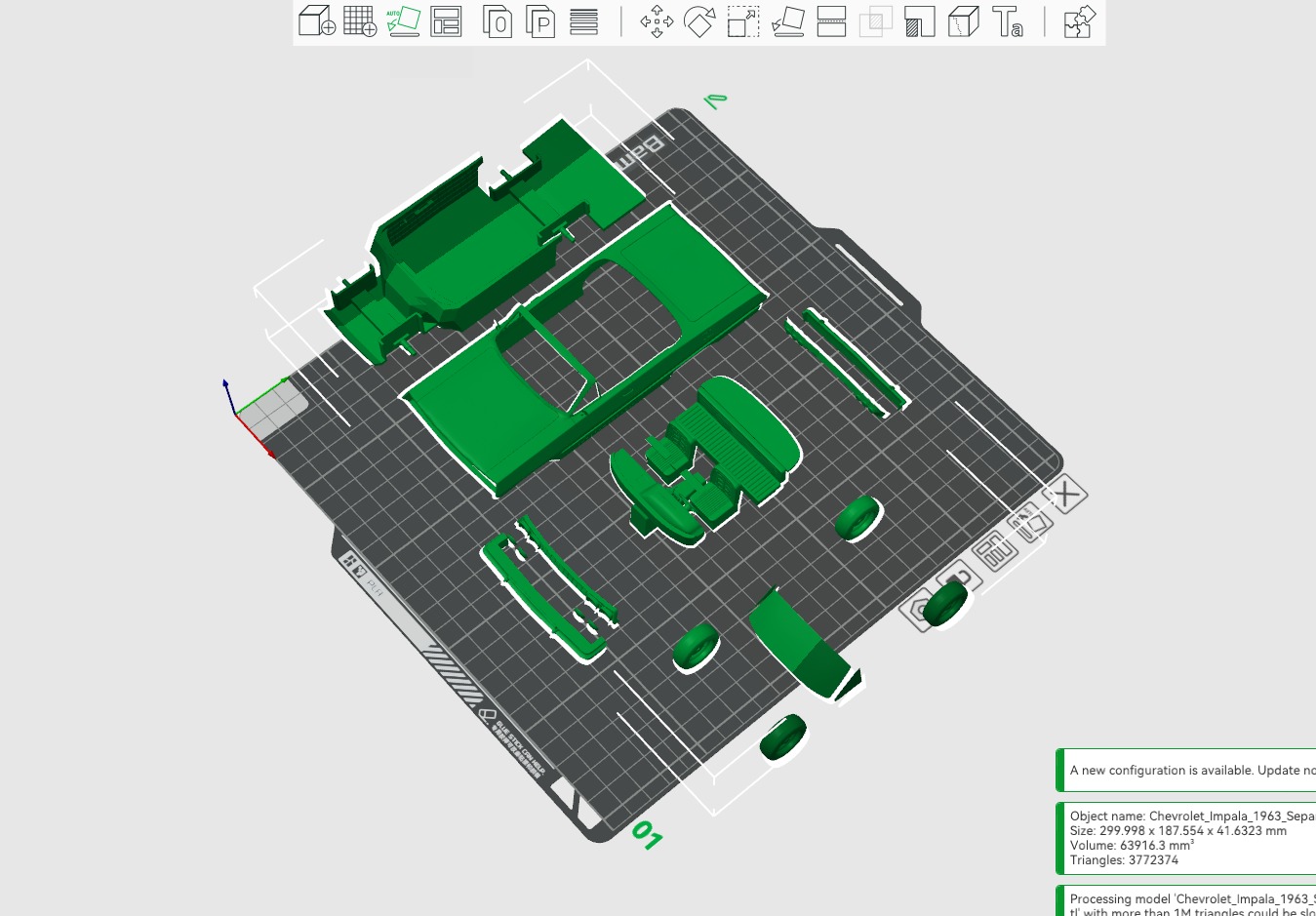Chevrolet Impala 1963 Convertible 2-Door open top 3D Print Model 3D print model_51