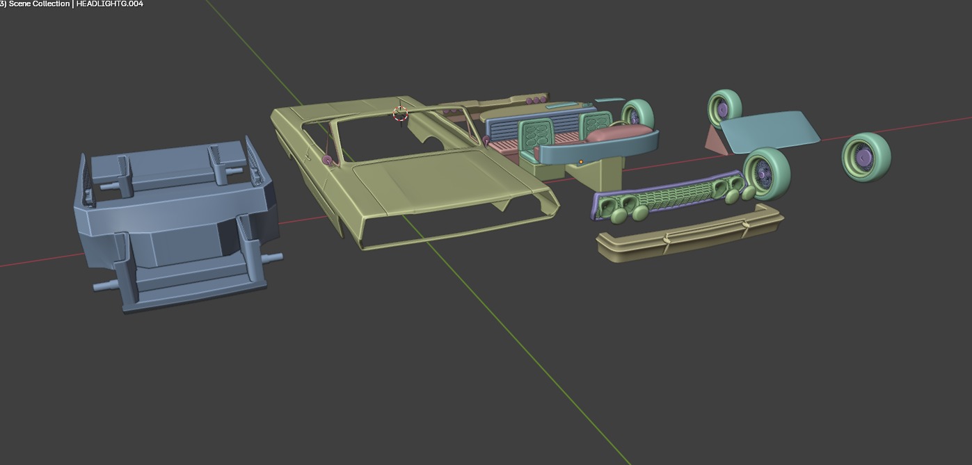 Chevrolet Impala 1963 Convertible 2-Door open top 3D Print Model 3D print model_50