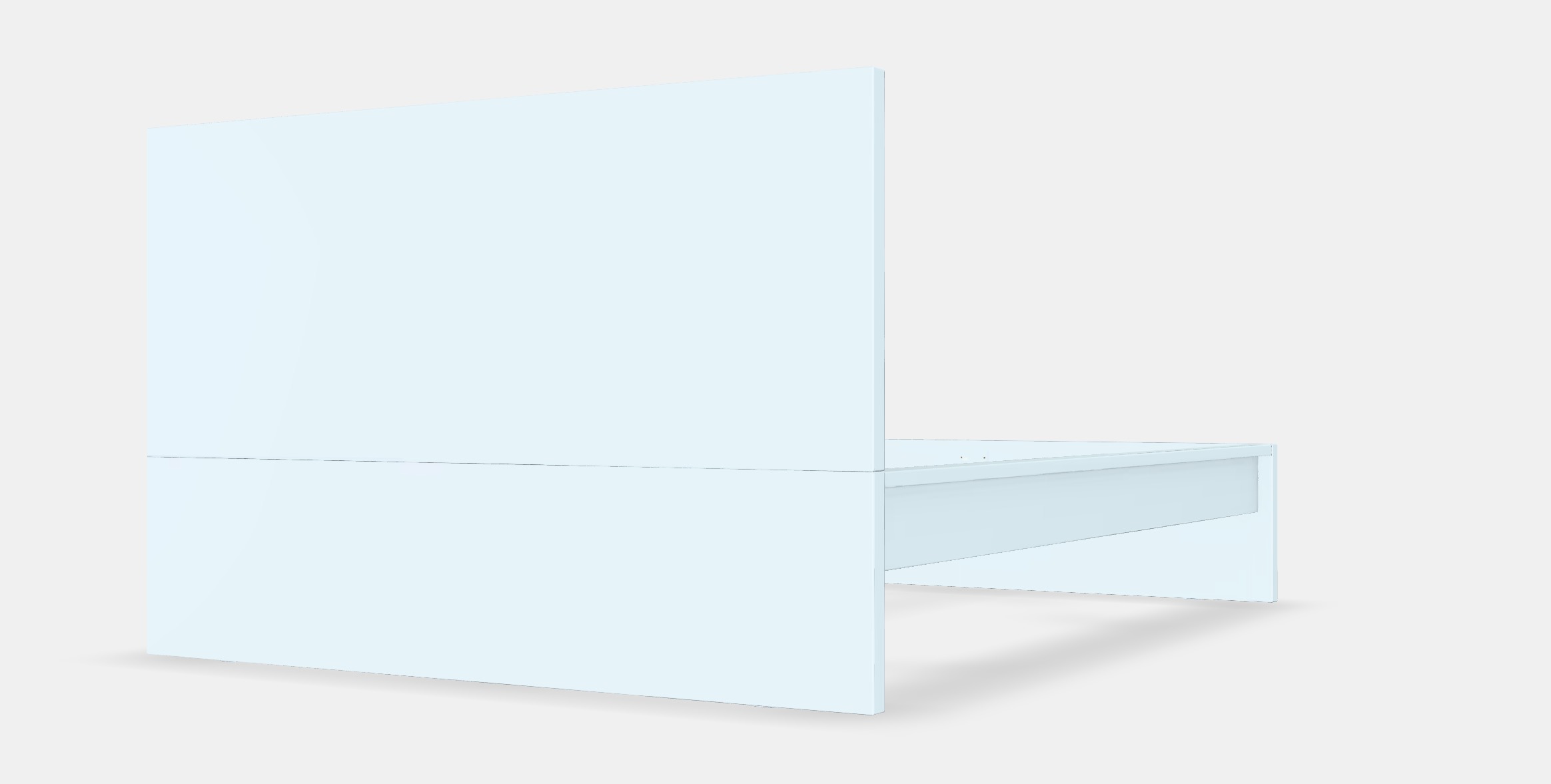 MALM Bed frame high 11 Low-poly 3D model_6