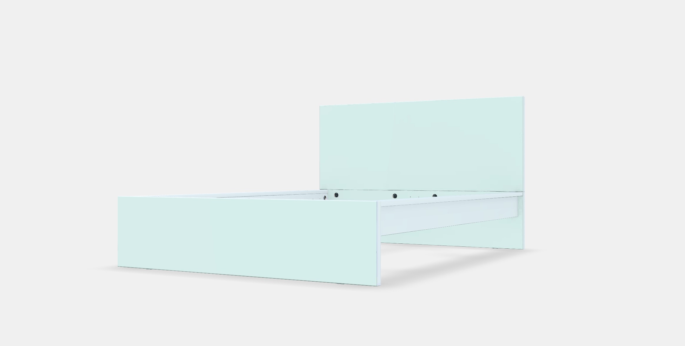 MALM Bed frame high 11 Low-poly 3D model_13