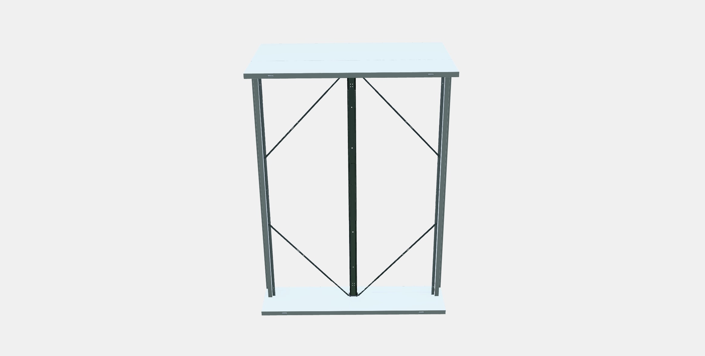 MALM Bed frame high 11 Low-poly 3D model_7