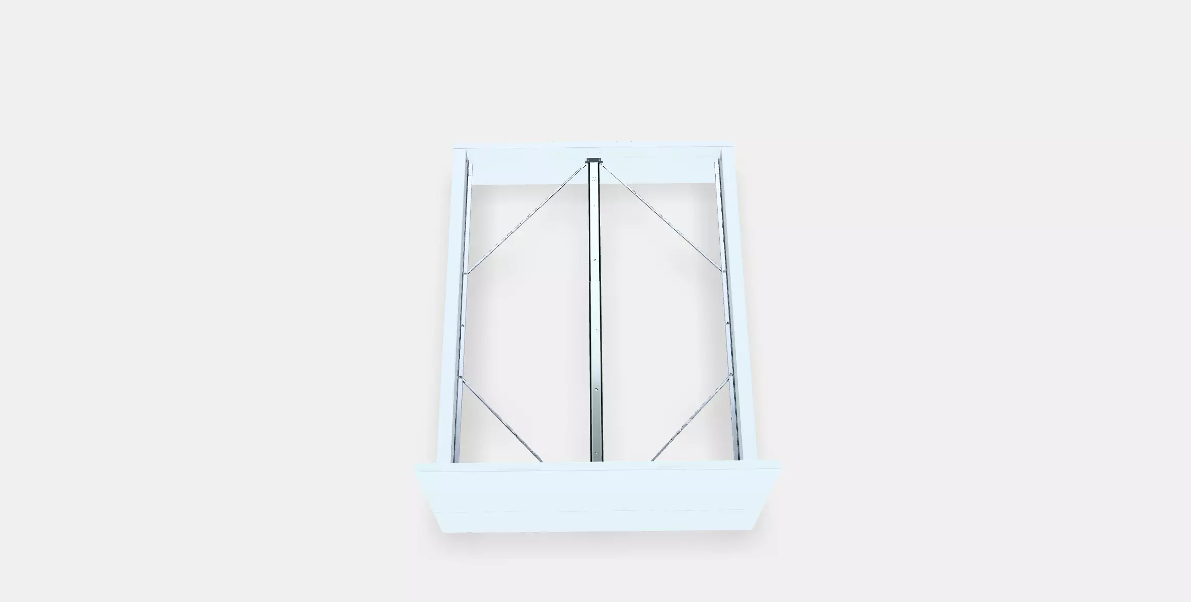 MALM Bed frame high 11 Low-poly 3D model_0