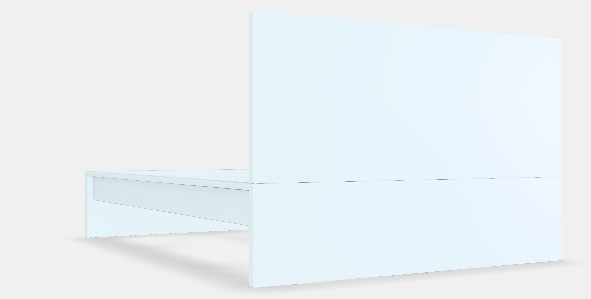 MALM Bed frame high 11 Low-poly 3D model_2