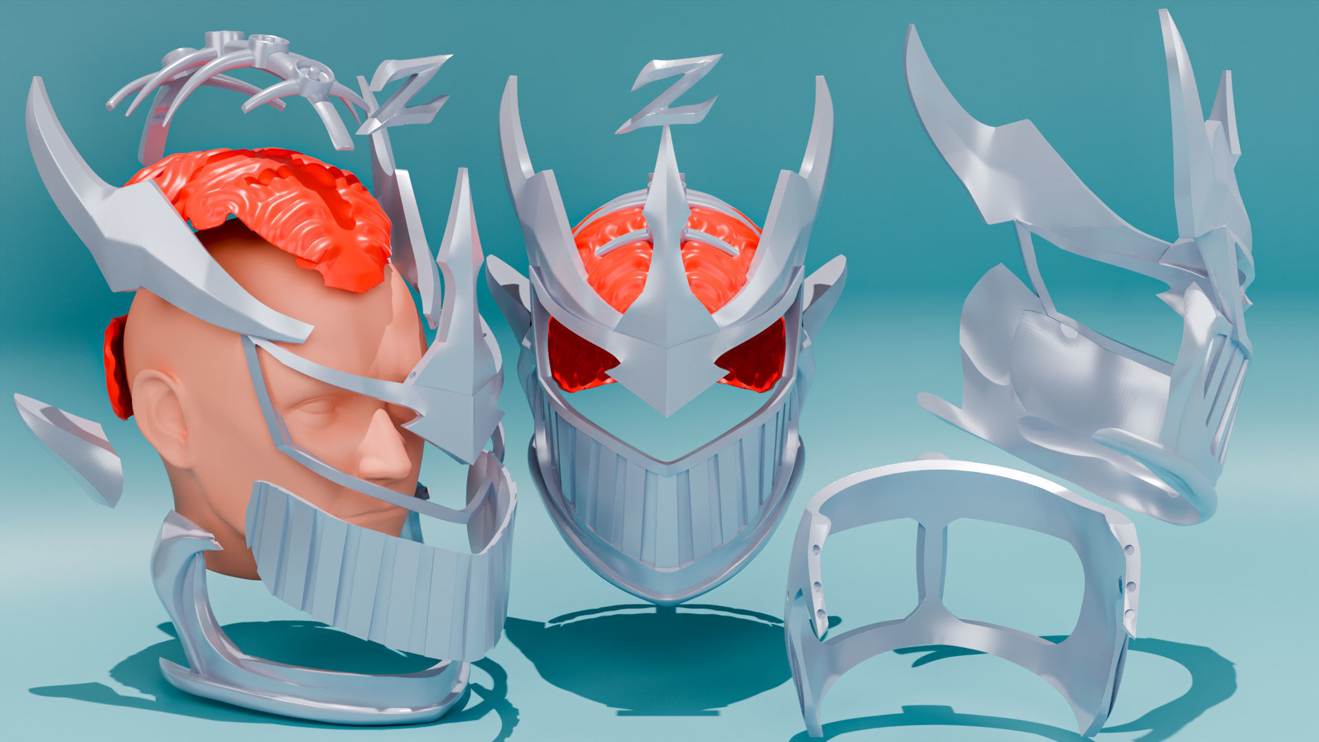 Lord Zedd MMPR Helmet Cosplay 3D print model_2