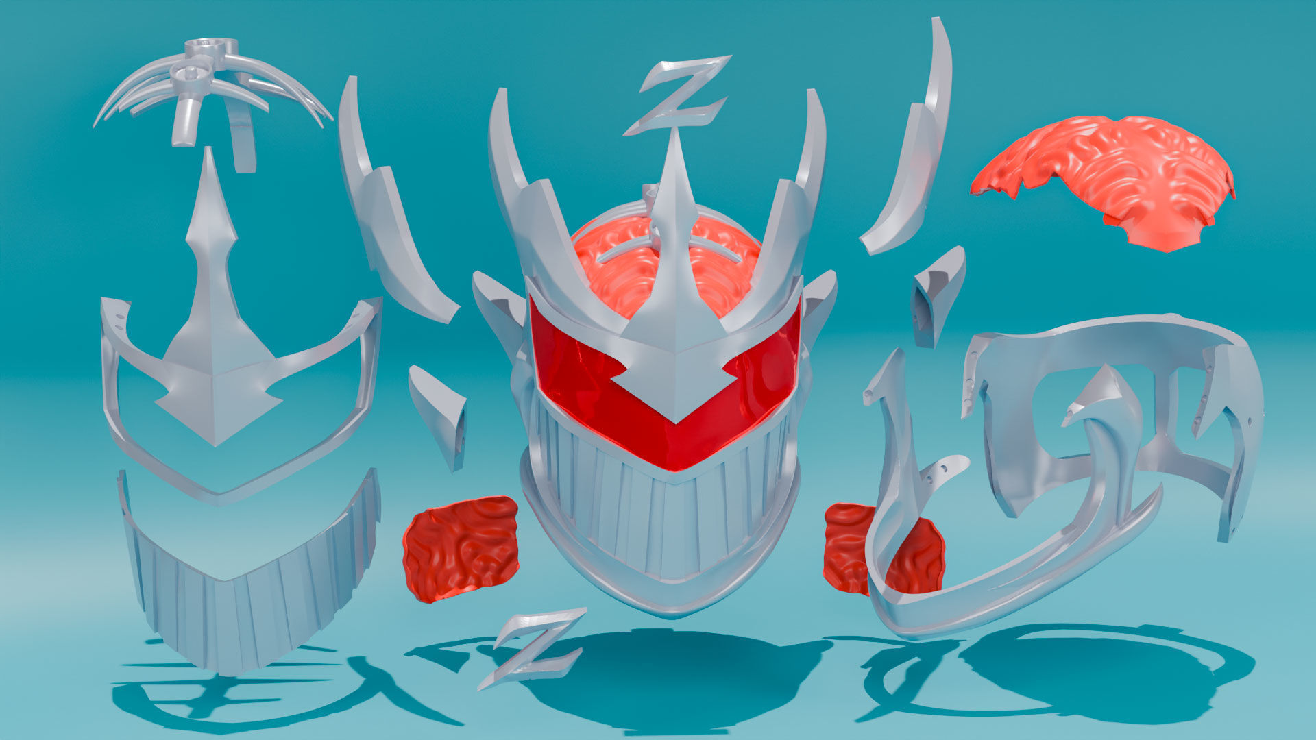 Lord Zedd MMPR Helmet Cosplay 3D print model_4