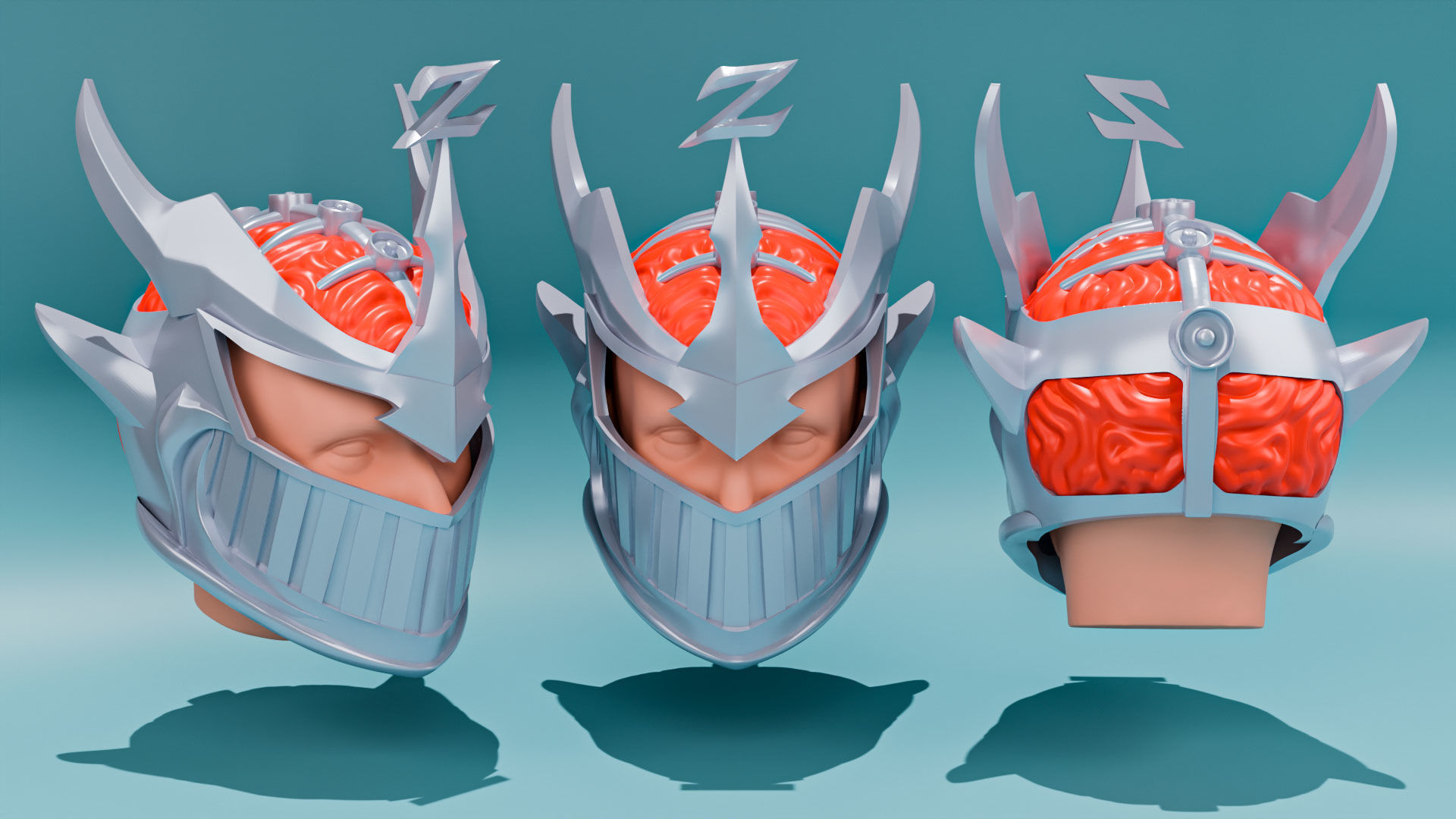 Lord Zedd MMPR Helmet Cosplay 3D print model_1