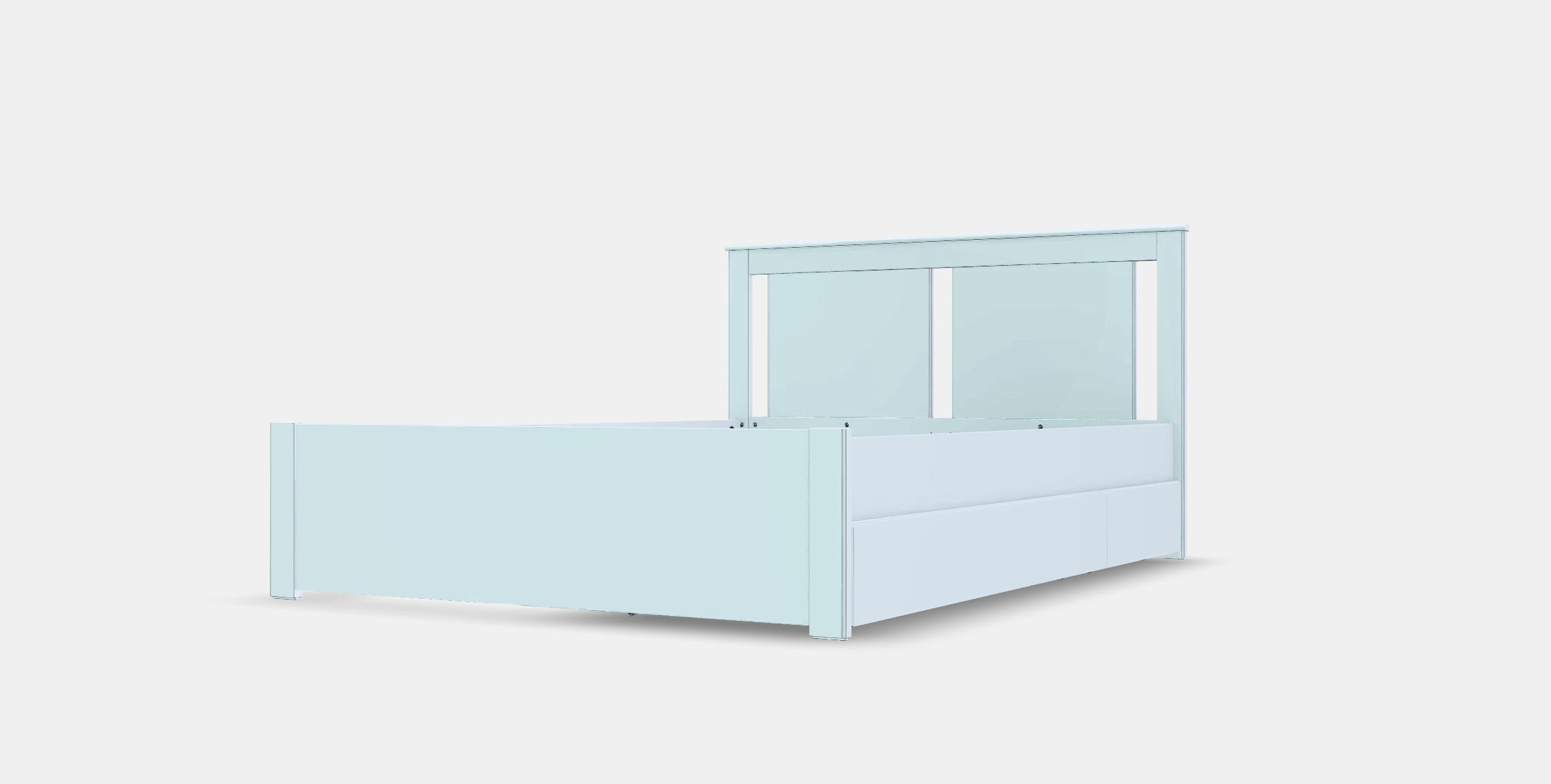 SONGESAND Bed frame with 2 bins Low-poly 3D model_13