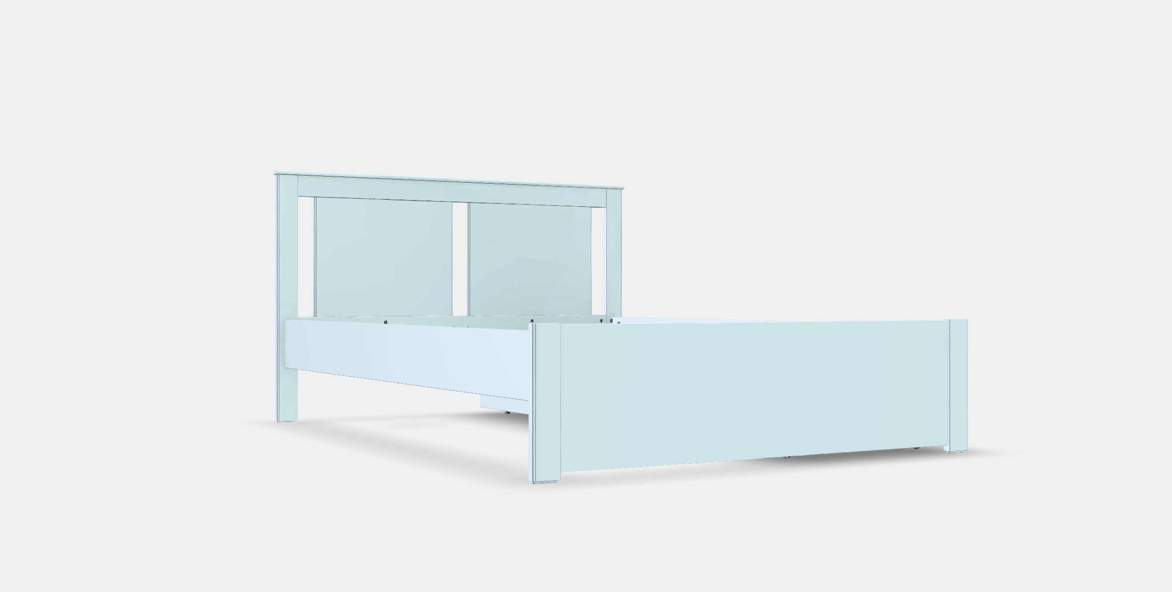 SONGESAND Bed frame with 2 bins Low-poly 3D model_9