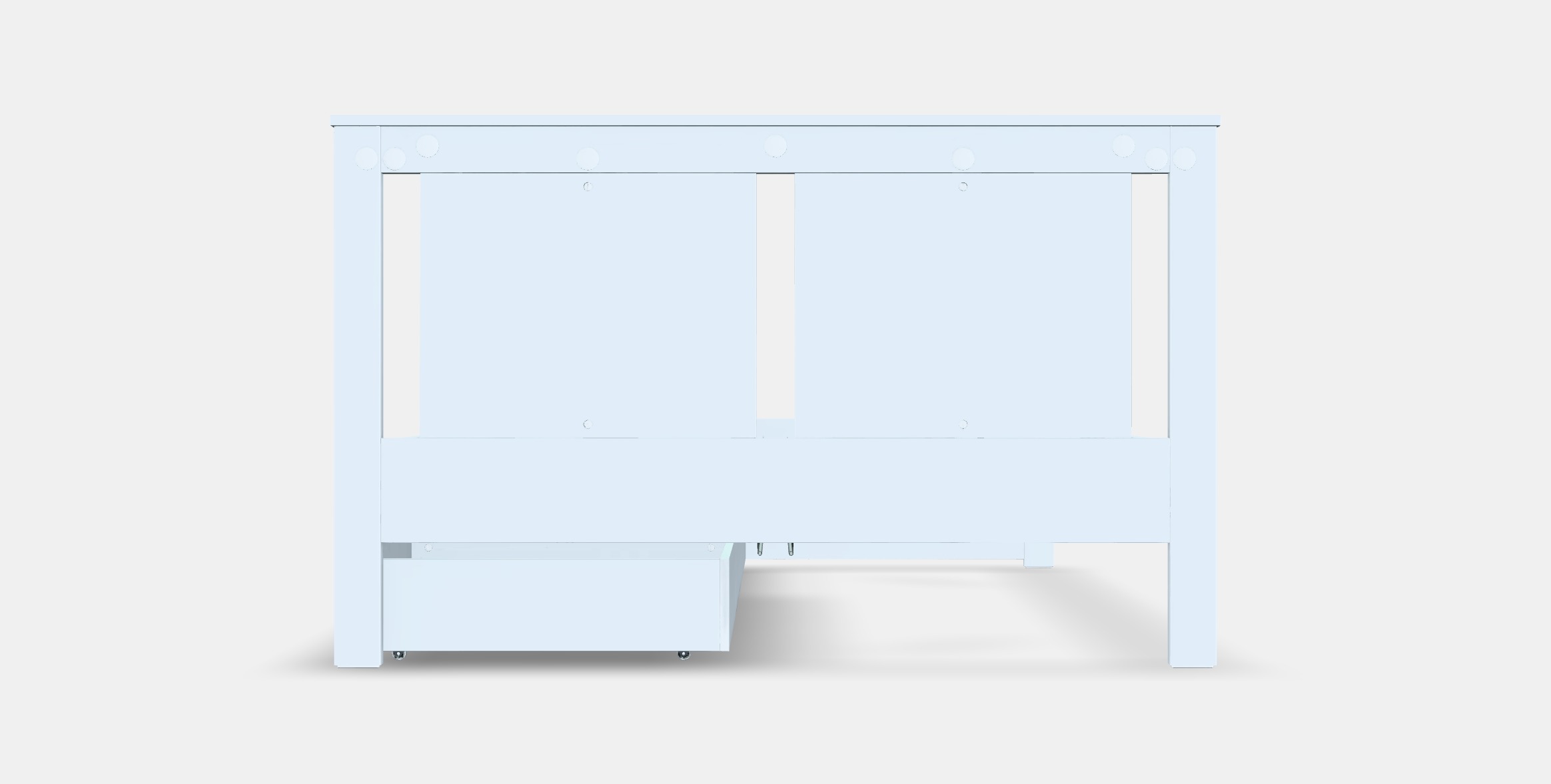 SONGESAND Bed frame with 2 bins Low-poly 3D model_15