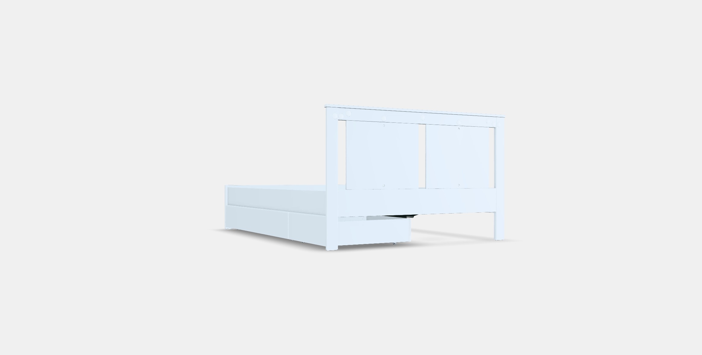 SONGESAND Bed frame with 2 bins Low-poly 3D model_16