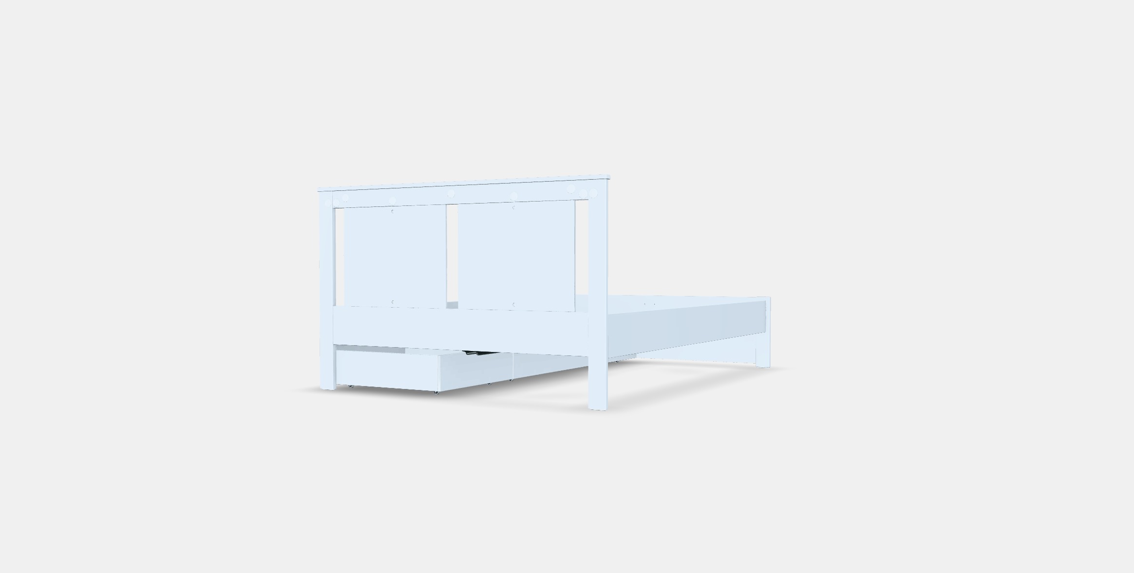 SONGESAND Bed frame with 2 bins Low-poly 3D model_5