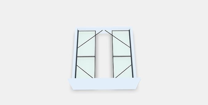 MALM Bed frame with 4 bins Low-poly 3D model