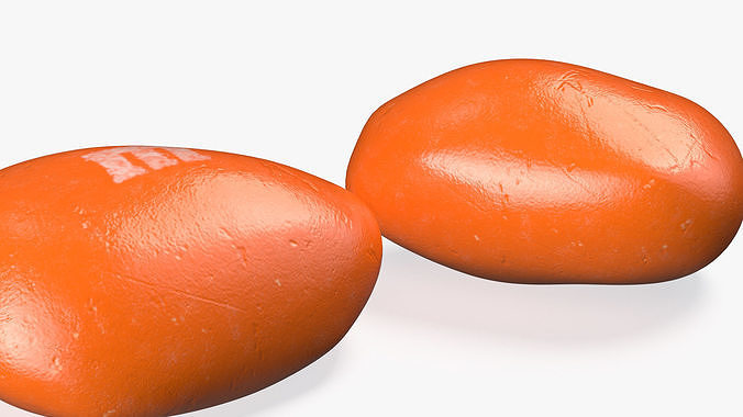 M and Ms Nut Candy Orange 3D model 7