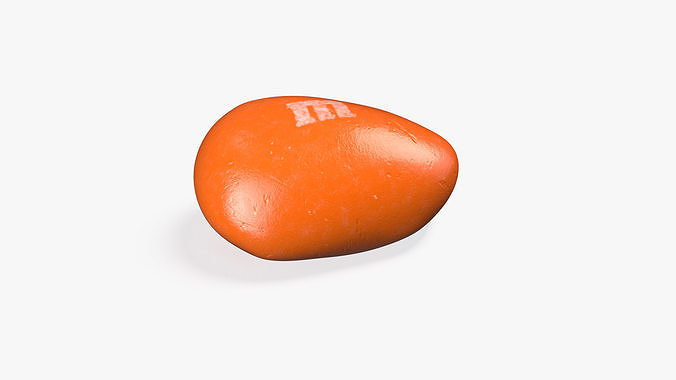 M and Ms Nut Candy Orange 3D model 6