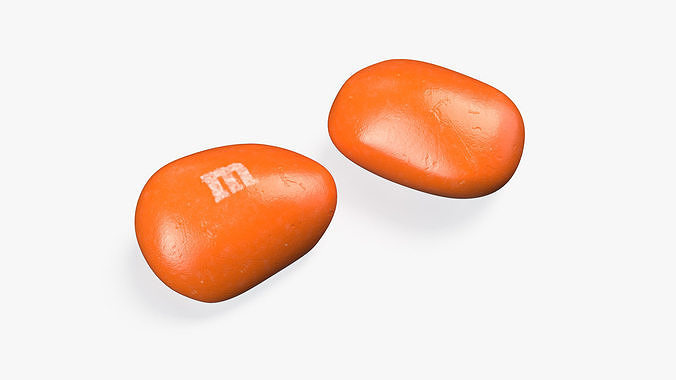 M and Ms Nut Candy Orange 3D model 5