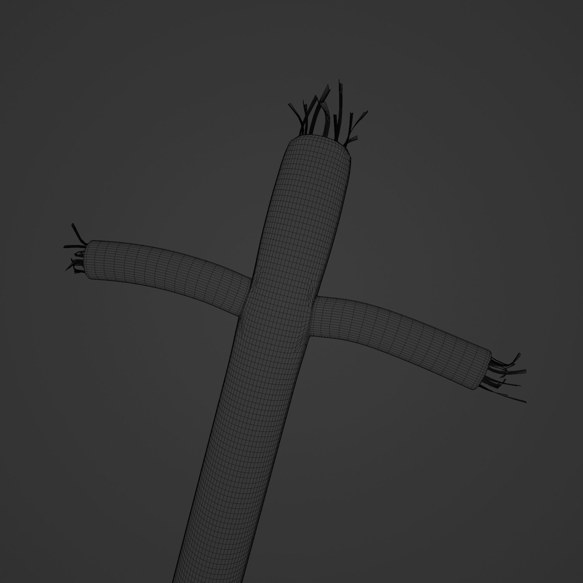 Tall Tube Man Looping Animated Rigged Low-poly 3D model_5