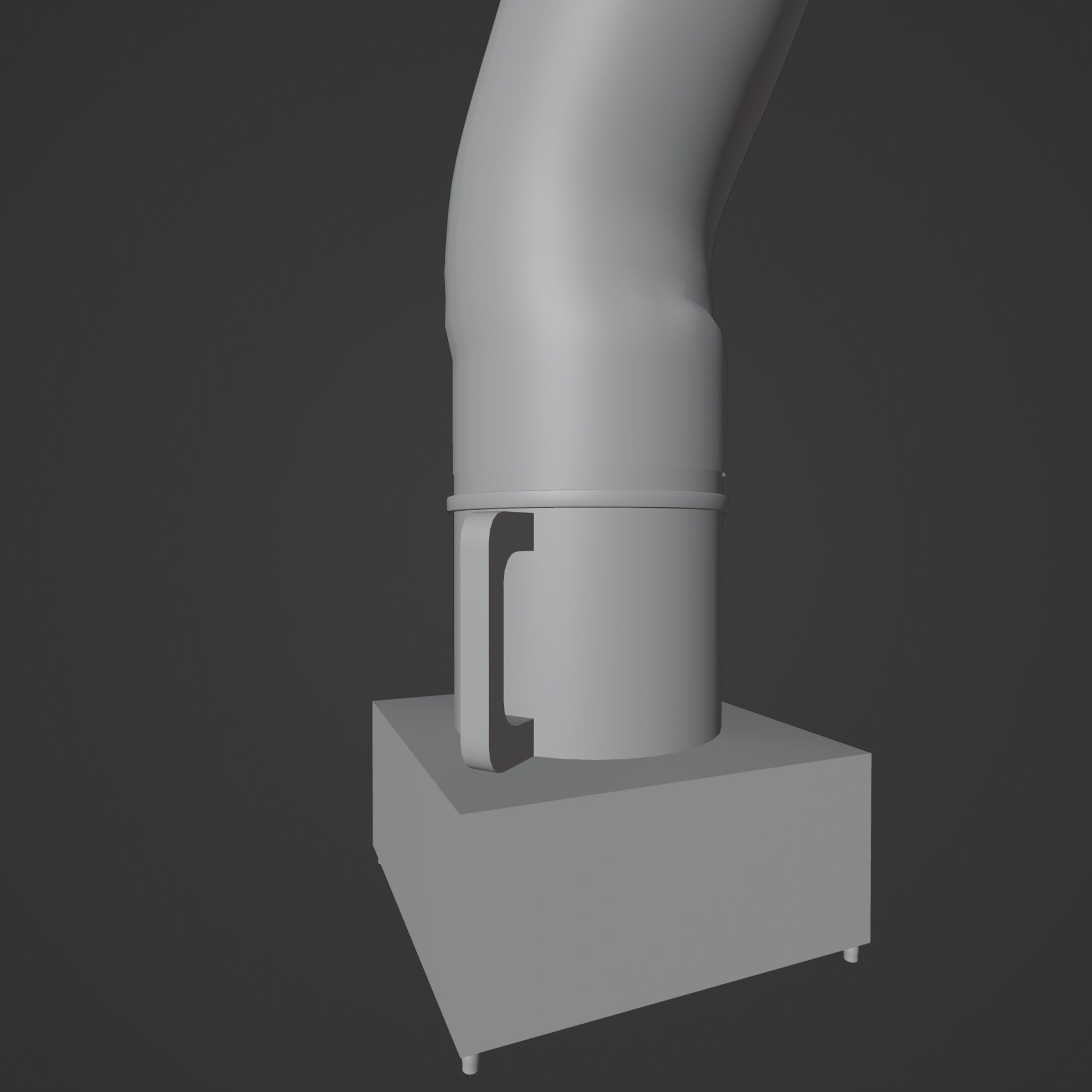 Tall Tube Man Looping Animated Rigged Low-poly 3D model_7