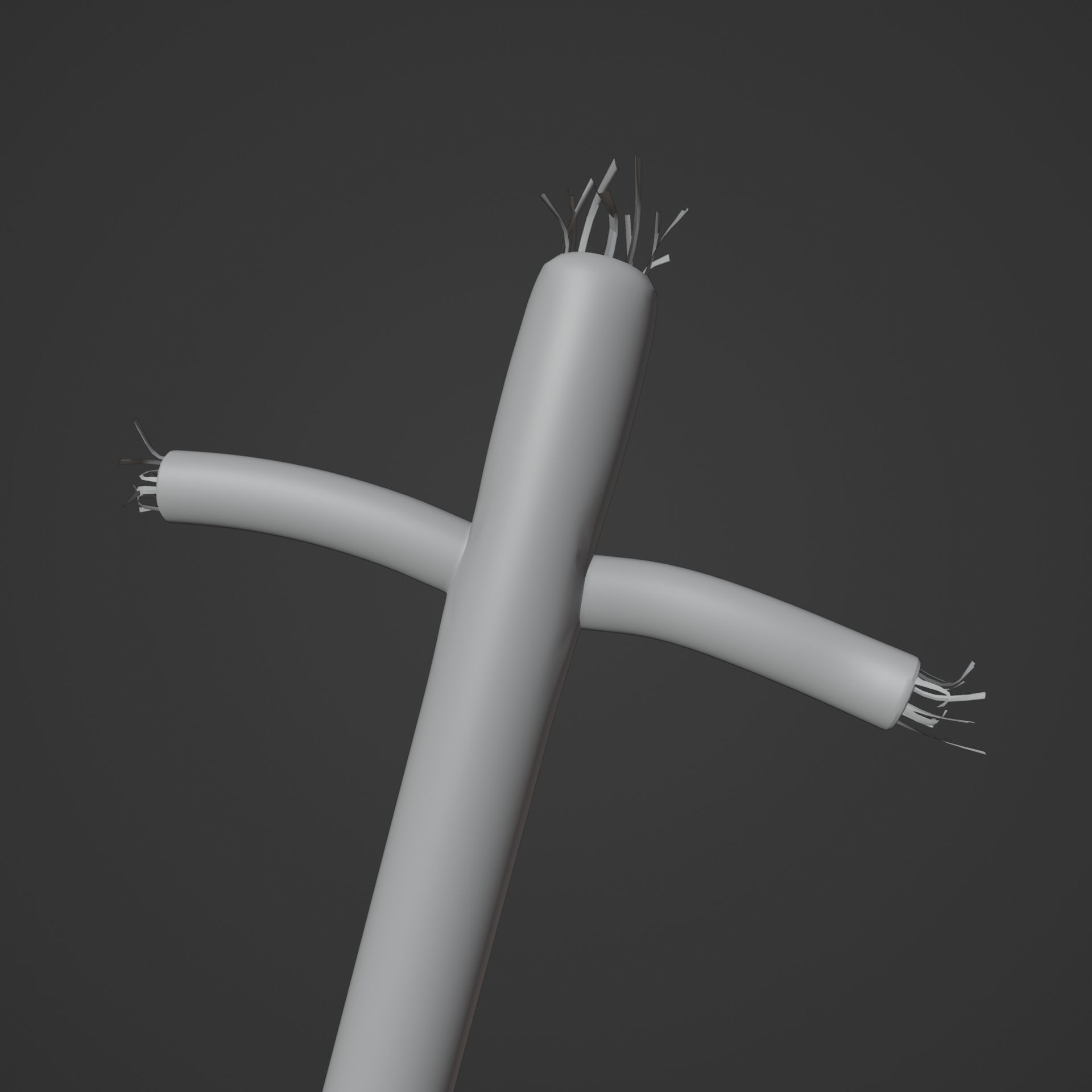 Tall Tube Man Looping Animated Rigged Low-poly 3D model_4