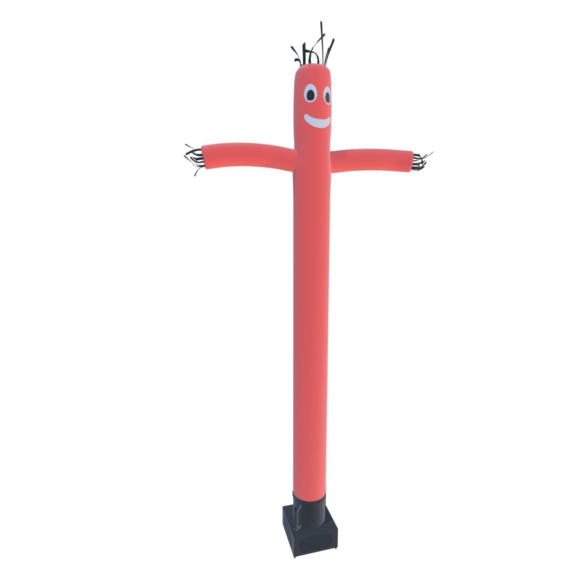 Tall Tube Man Looping Animated Rigged Low-poly 3D model_9
