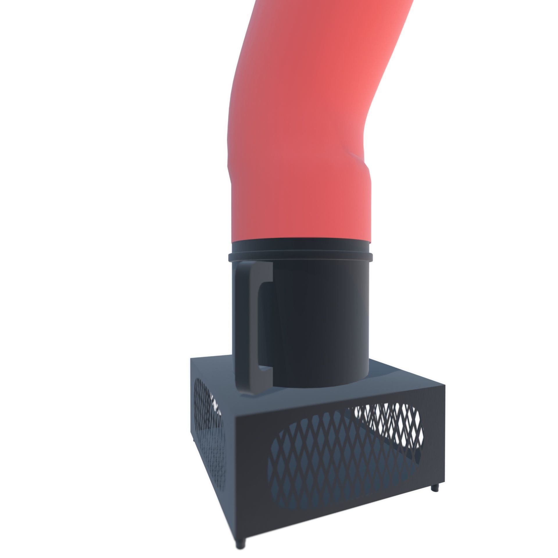 Tall Tube Man Looping Animated Rigged Low-poly 3D model_8