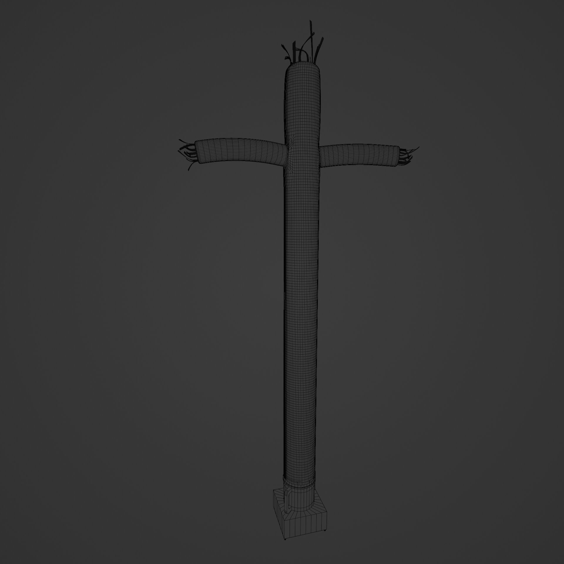 Tall Tube Man Looping Animated Rigged Low-poly 3D model_11