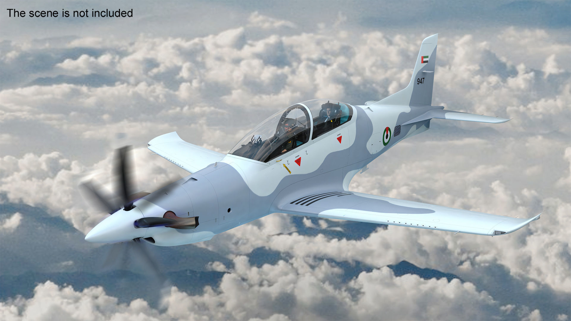 Training Aircraft Pilatus PC-21 Grey Rigged for Maya 3D model
