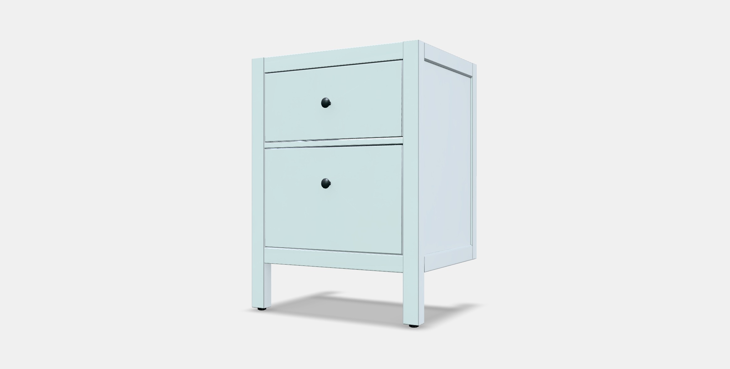 HEMNES Washbasin cabinet with 2 drawers Low-poly 3D model_12