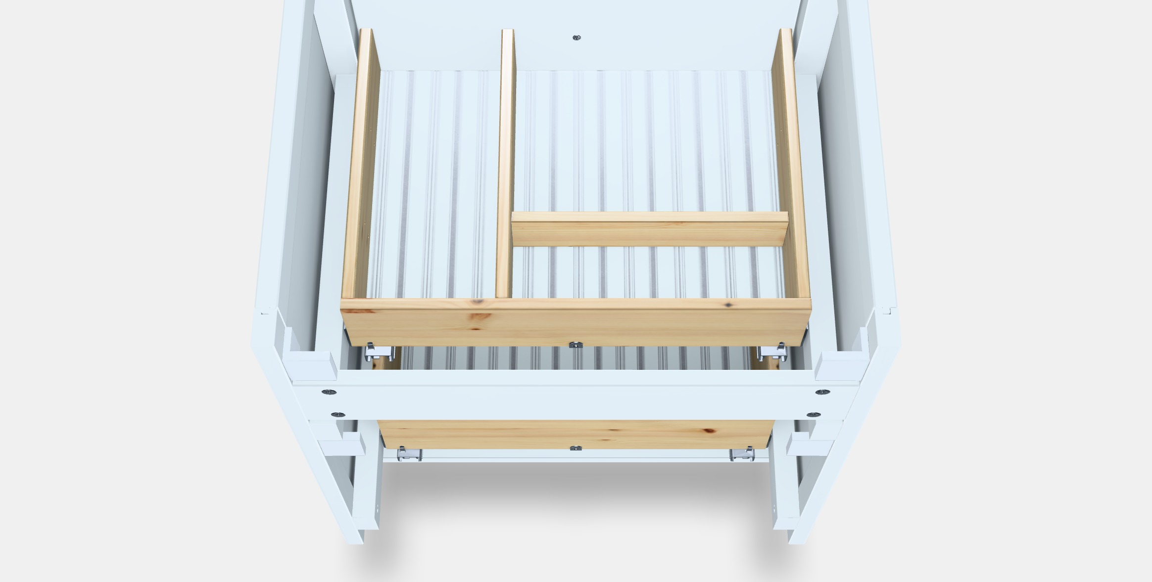 HEMNES Washbasin cabinet with 2 drawers Low-poly 3D model_2
