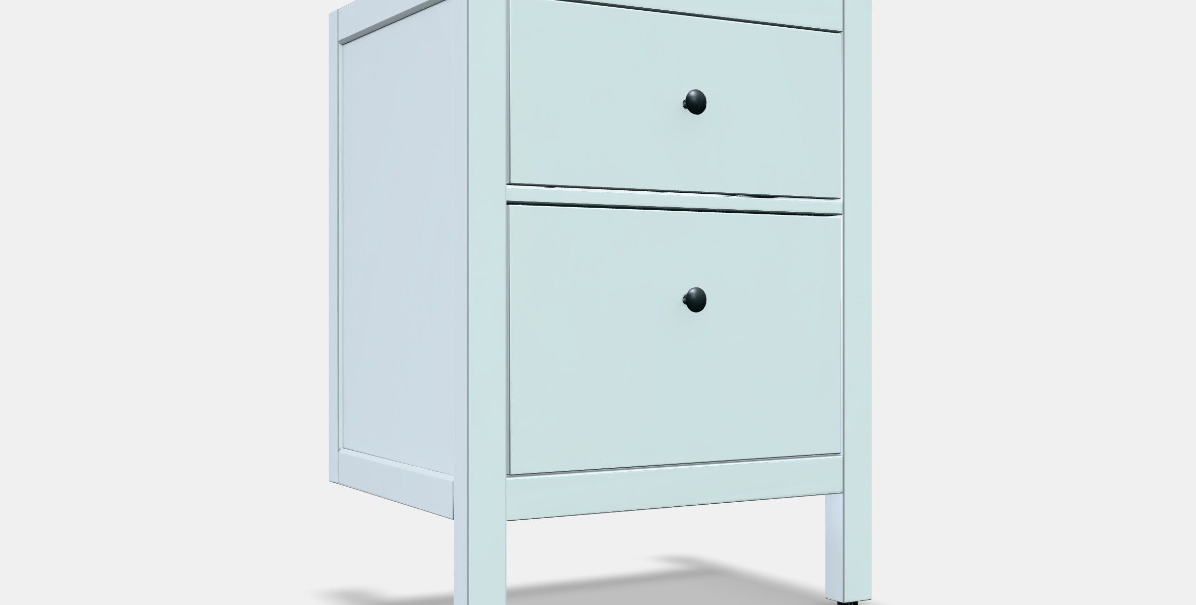 HEMNES Washbasin cabinet with 2 drawers Low-poly 3D model_9
