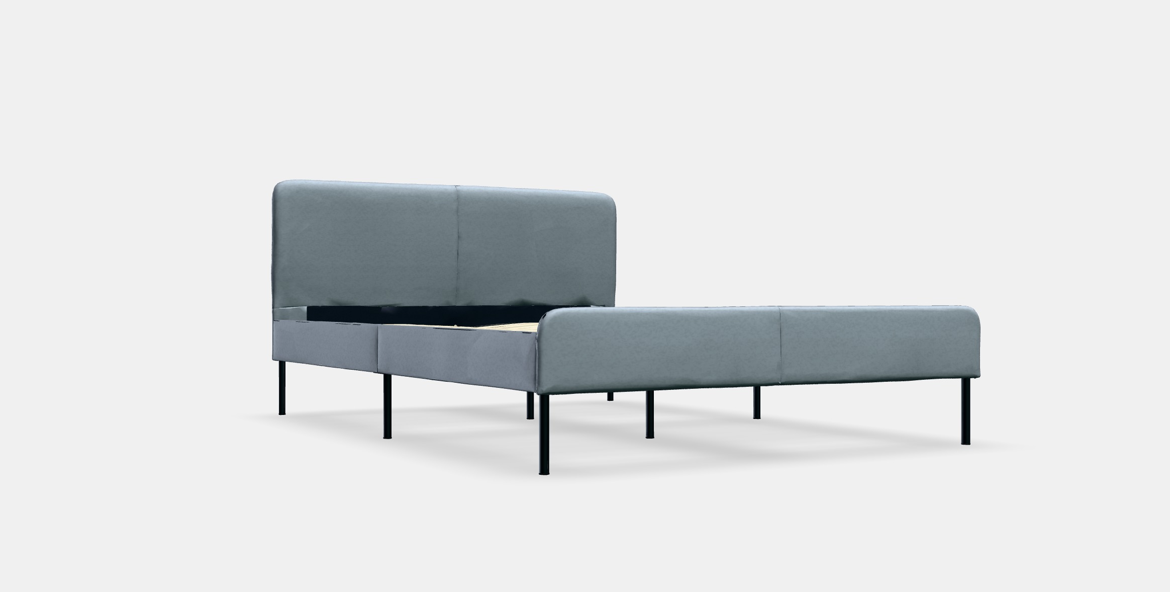 SLATTUM Upholstered bed frame 4 Low-poly 3D model_9