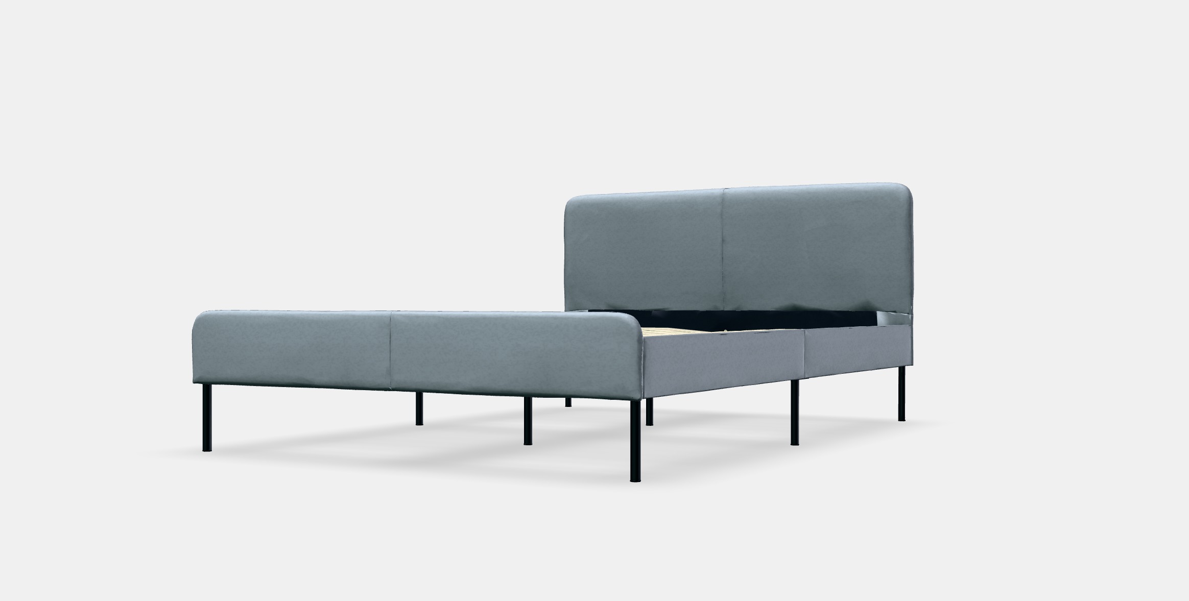 SLATTUM Upholstered bed frame 4 Low-poly 3D model_13