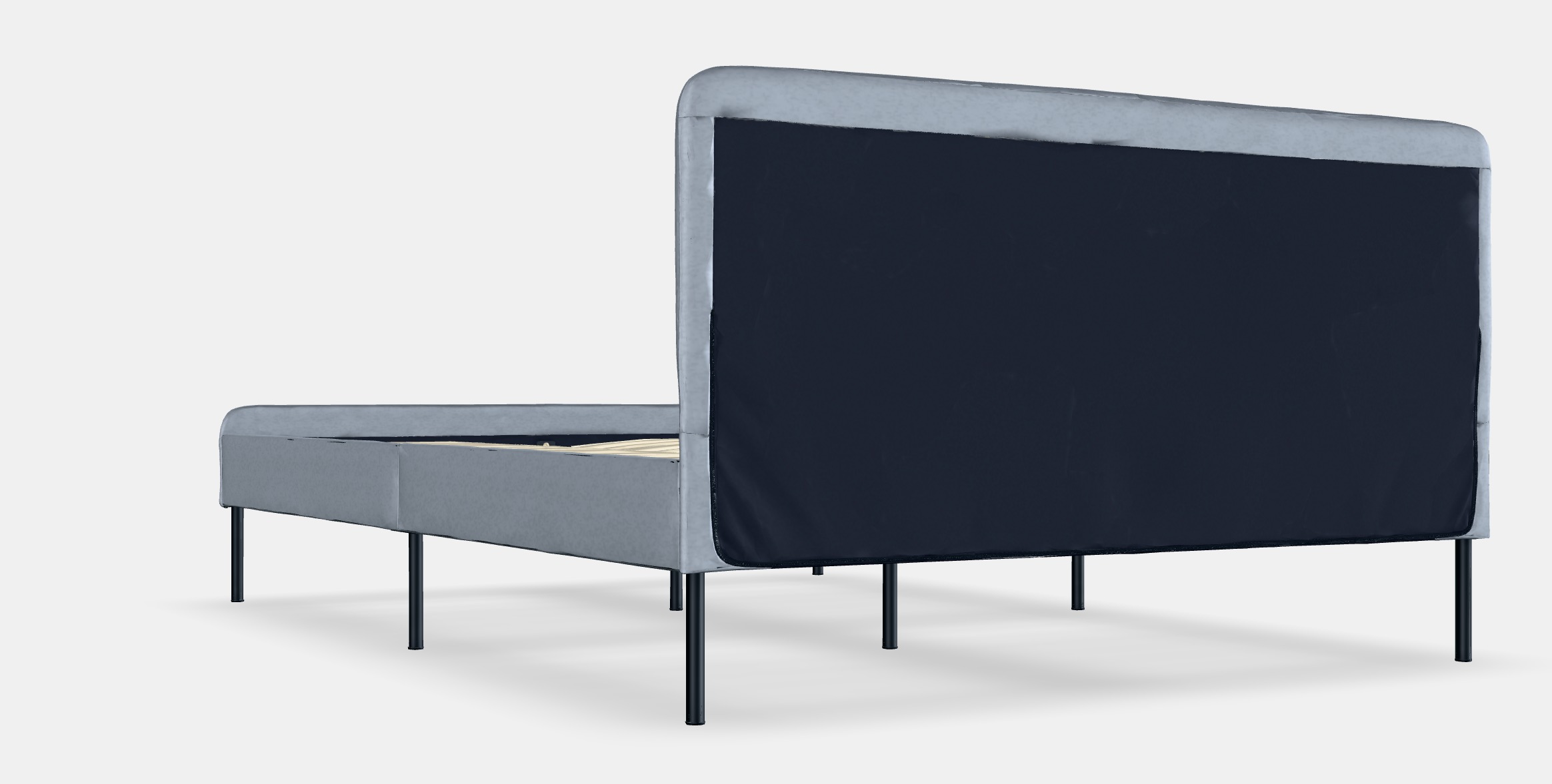 SLATTUM Upholstered bed frame 4 Low-poly 3D model_3