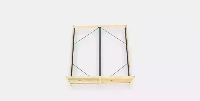 TARVA Bed Frame 6 Low-poly 3D model