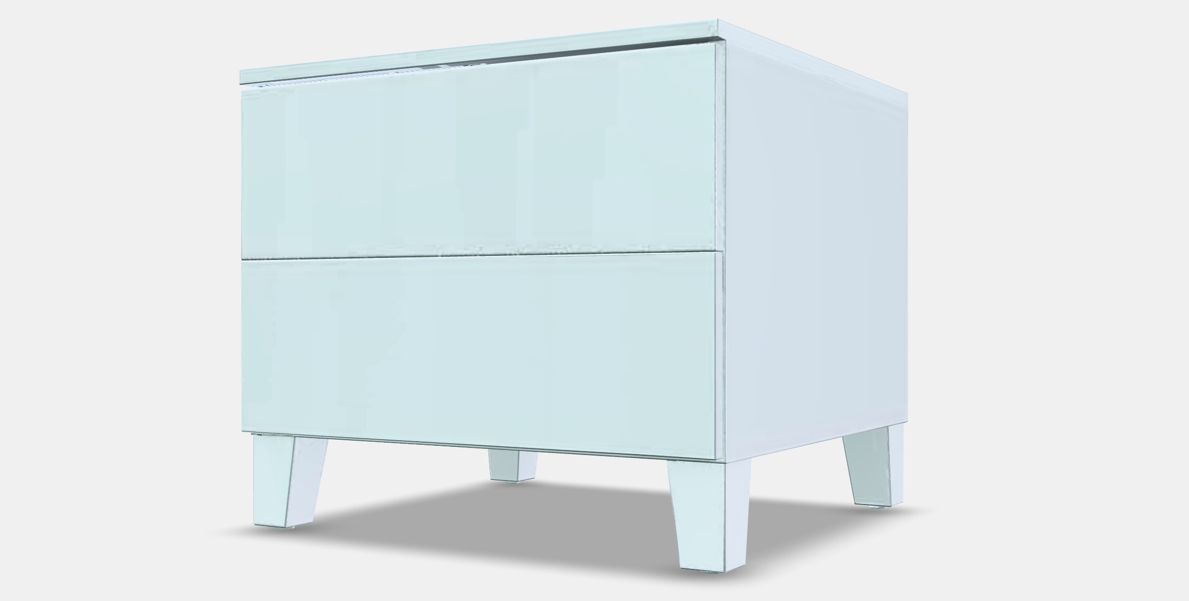 PLATSA Chest of drawers 2 drawers Low-poly 3D model_13